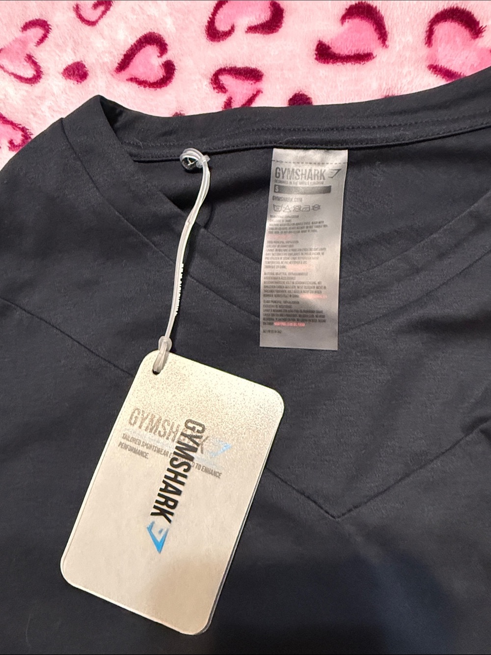 Gymshark Black Tie-Front Cropped Workout Top - Picture 3 of 4